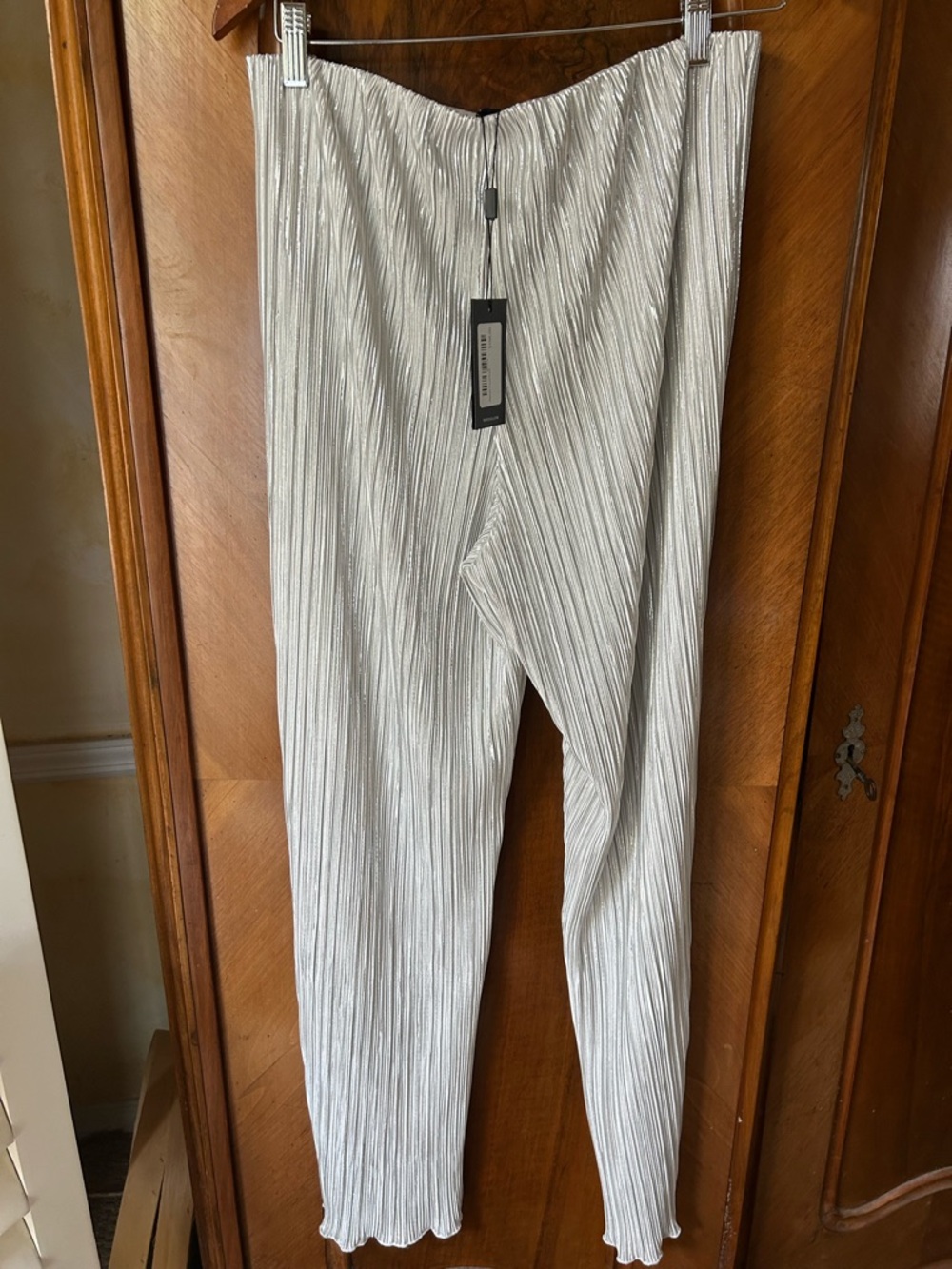 Rails Metallic Silver Crinkle Rowan Frost Pant sz M - Picture 3 of 6